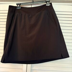Athleta Black A-Line Skort with Subtle Side Slits